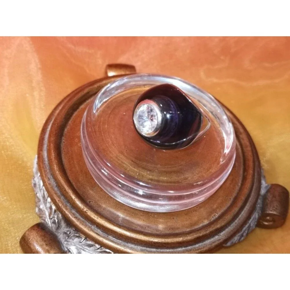 NEW Large Purple Cabochon Ring 23.7 gr. 925 Sterling Silver Size 9 - 9.5 in Box